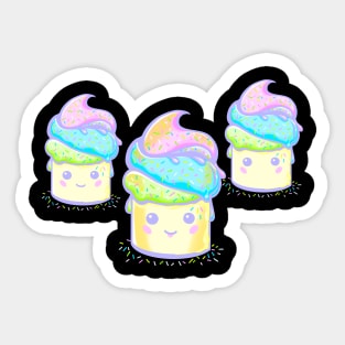 Kawaii x 3 Sticker